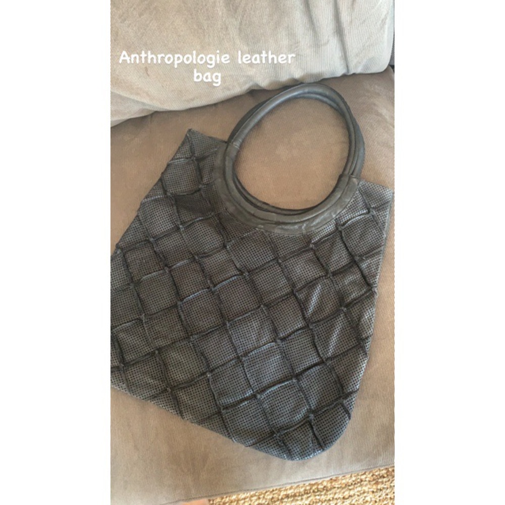 Black leather purse shoulder bag